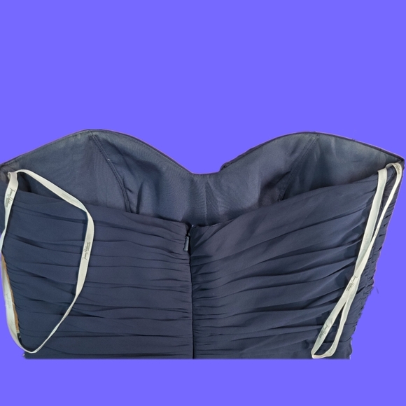 Jenny Packham Bridesmaids Midnight Blue Belted Dress - Picture 9 of 10